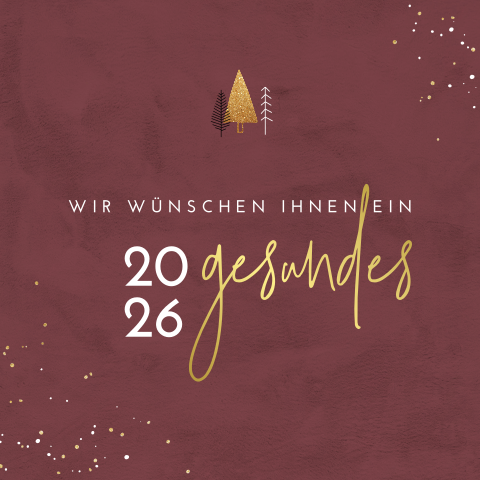 Folien-Weihnachtskarte für ein gesundes neues Jahr