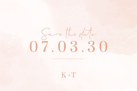 Save the Date Karte mit Aquarell