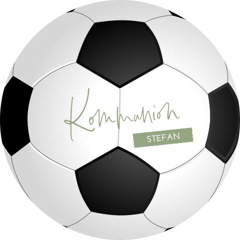 Einladung zur Kommunion als Fußball