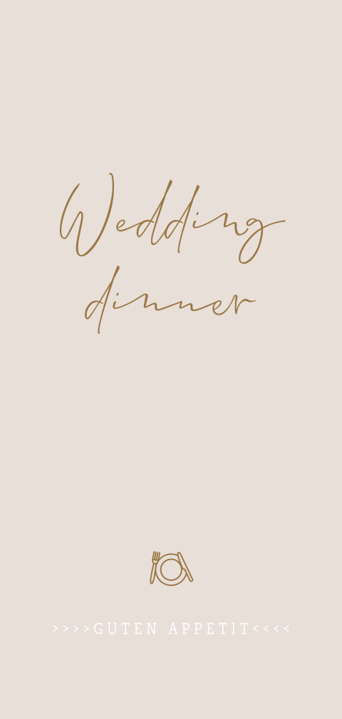 Schlichte stilvolle Menükarte mit runden Ecken und altrosa