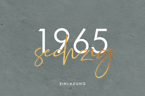 Einladung zum 60 mit dekorativem grauem Hintergrund