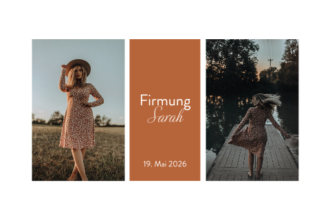 Schicke Einladung zur Firmung mit Fotos
