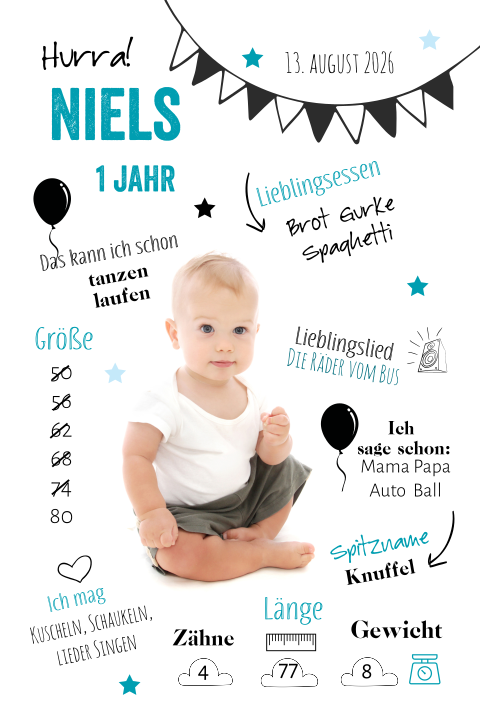 Einladung zum Kinderfest oder Kindergeburtstag mit vielen Infos