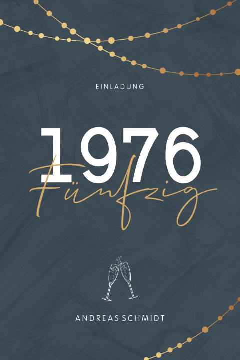 Geburtstagseinladung zum 50 mit Jahreszahl