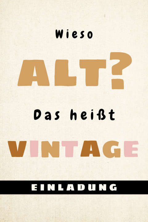 Lustige Geburtstagseinladung Vintage