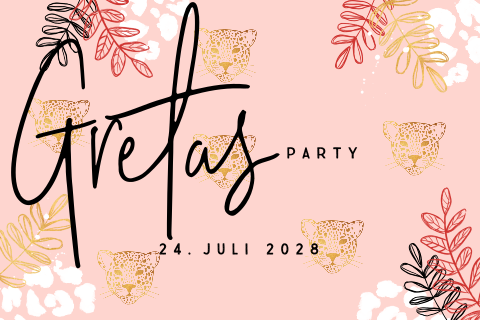 Coole Einladung zum Kindergeburtstag mit Leoparden und Zoo Motto