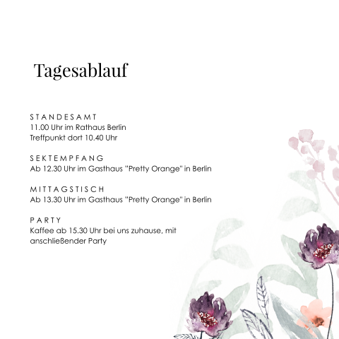 Einleger Biotop mit Aquarell-Blumen