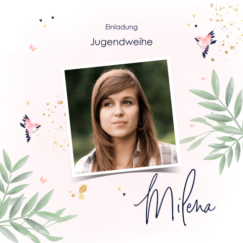 Einladung zur Jugendweihe tropisch