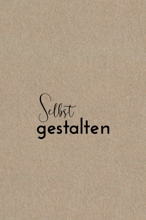 Kraft-Look Dankeskarten zur Einschulung selbst gestalten Hochformat