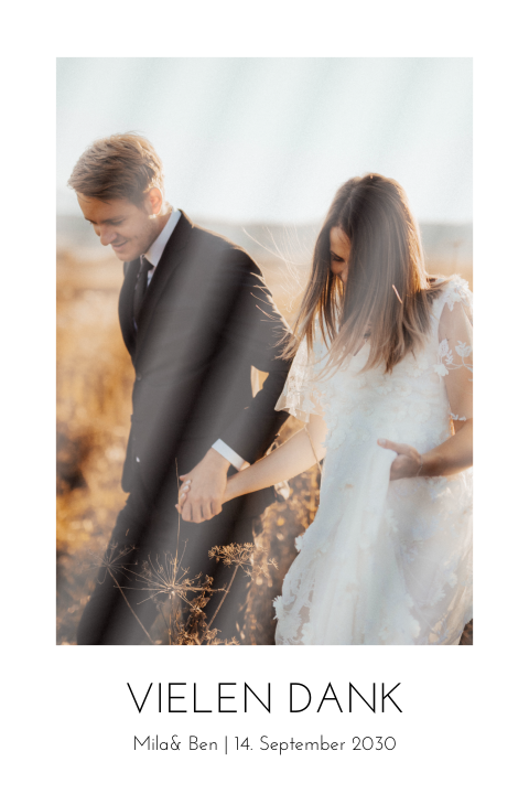 Dankeskarte Hochzeit Polaroid