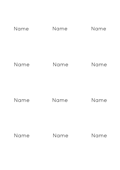 Herzförmige Namenskarten Jugendfeste, 12 Stück