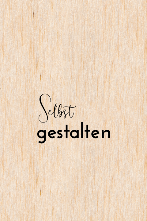 Holz Dankeskarte einfach Hochformat