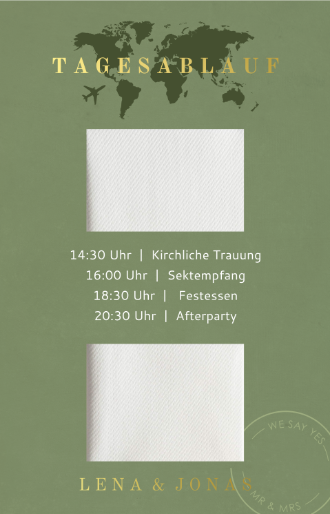 Tagesablauf Einsteckkarte Weltkarte | 2 Stück
