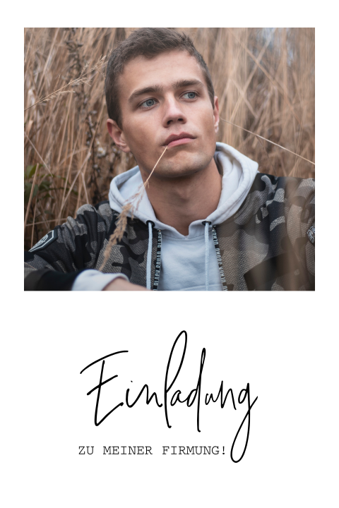 Einladung zur Firmung mit Foto