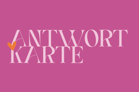 Antwortkarte zur Hochzeit Color-Blocking