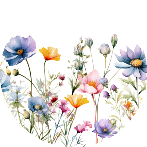 Aufkleber Trauer mit Sommerblumen