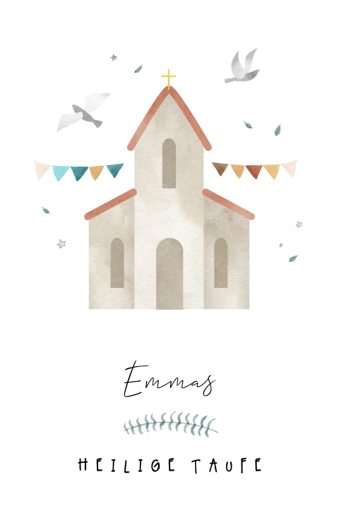 Einladung zur Taufe - Kleine Kirche