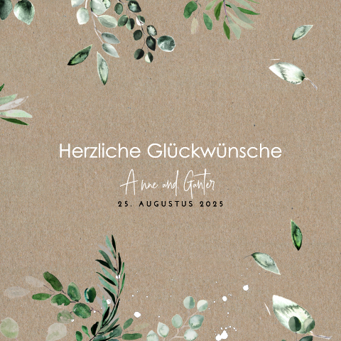 Glückwunschkart Greenery