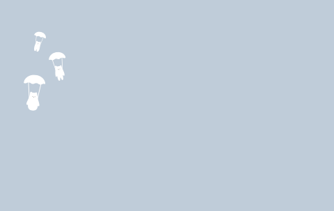 Blauer Briefumschlag mit weißen Bären