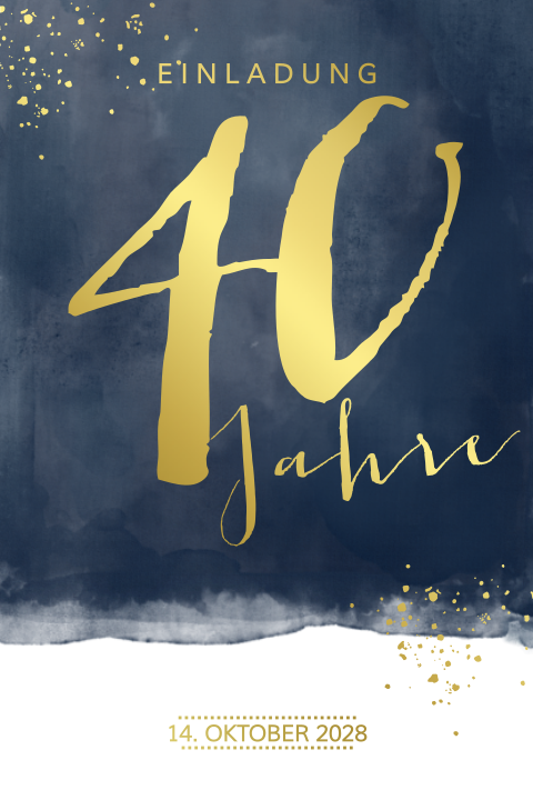 Schicke Geburtstagseinladung zum 40sten