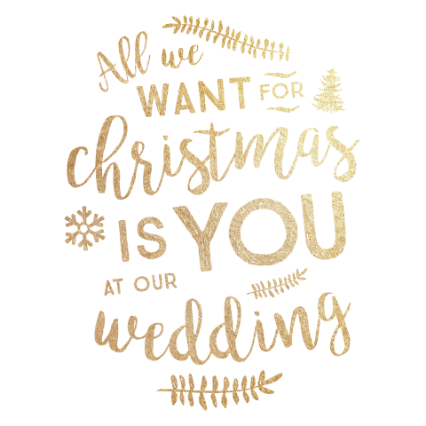 Originelle Save the date Karte im Weihnachtsstil