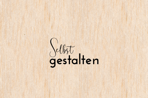 Echtes Holz Geburtskarte einfach Querformat