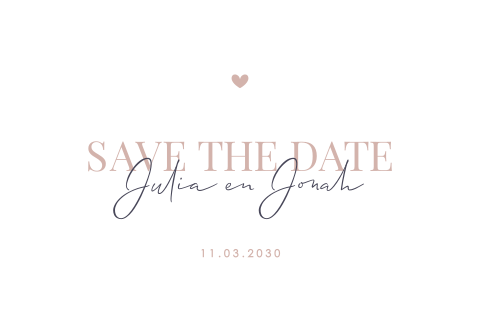 Save the date Karte mit abgerundeten Ecken