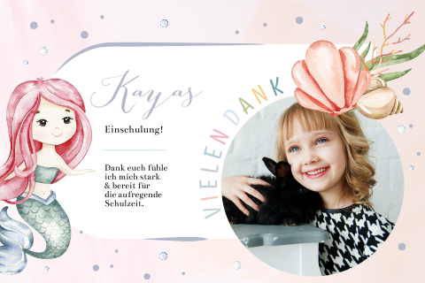 Danksagung zur Einschulung - Kleine Schulnixe