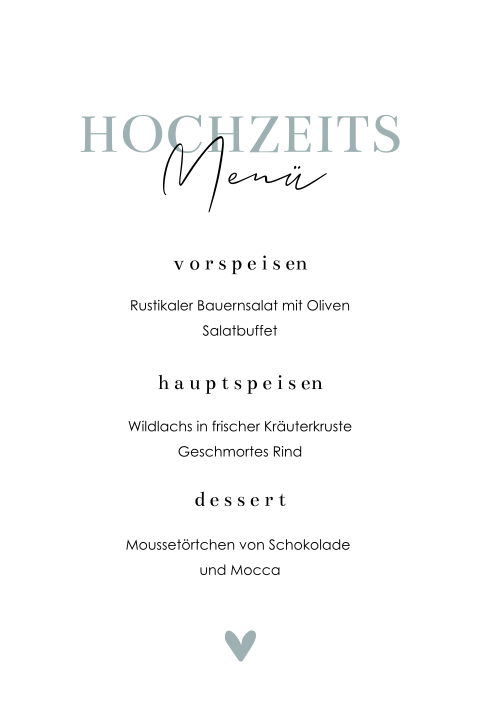 Foto-Menükarte mit abgerundeten Ecken