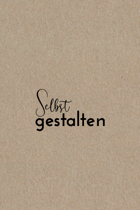 Echtes Kraftpapier Danksagungskarte zur Einschulung einfach Hochformat