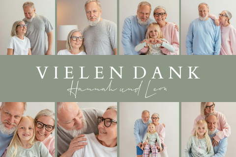 Schöne Danksagung Silber Hochzeit mit mehreren Fotos