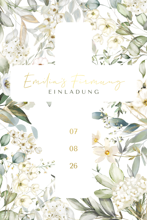 Einladung Firmung mit Zweigen