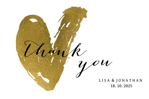 Liebe Dankesagung mit großem Herzen