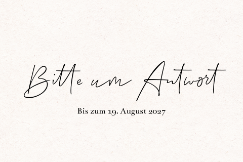 Antwortkarte zur Hochzeit Minimal