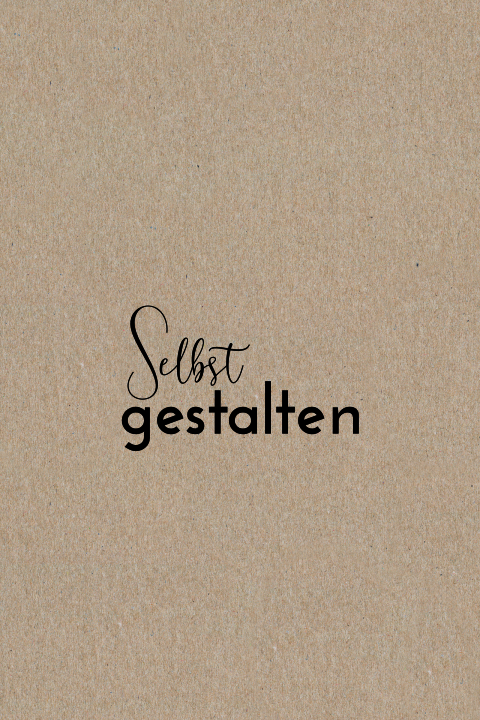 Echtes Kraftpapier Danksagungskarte zur Einschulung im Hochformat