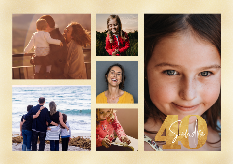 Tischset mit Fotocollage zum 40. Geburtstag