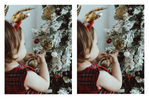 Weihnachtskarte Selbst Gestalten - zwei Fotos