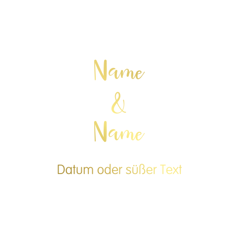 Foliendruck - Einfache quadratische Hochzeitskarte