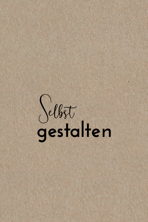Echtes Kraftpapier Weihnachtskarte einfach Hochformat