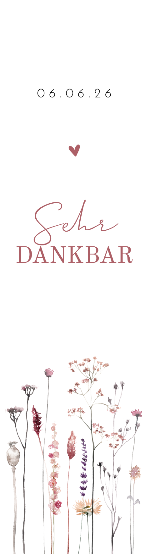 Lesezeichen als Gastgeschenk mit eigenem Foto und Blumen | 4 Stück