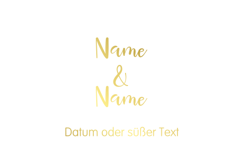 Foliendruck -  Hochzeitskarte Einfach Querformat