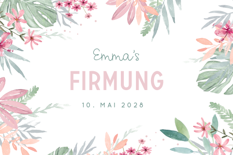 Einladung zur Firmung botanisch