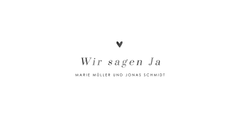 Schlichte Einladung zur Hochzeit in Weiß und schwarzem Hochglanz