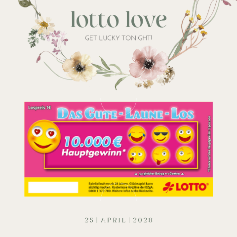 Lotterieticket mit elegantem Blumenmuster