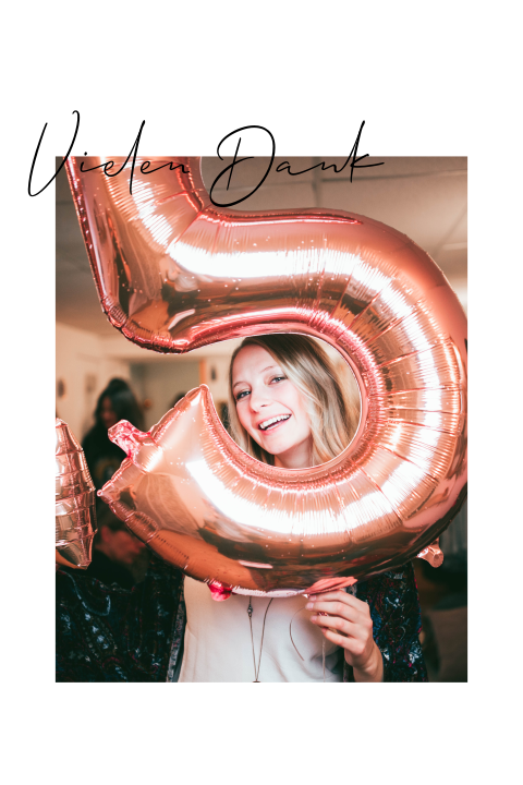 Polaroid-Dankeskarte Geburtstag selbst gestalten