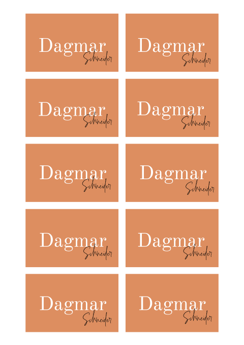 Namenskarten Dagmar