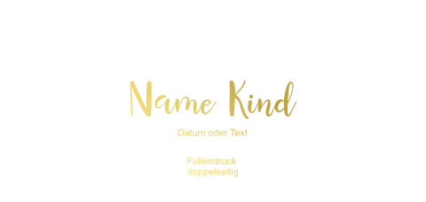 Foliendruck doppelseitig - Einfache Panorama Geburtskarte
