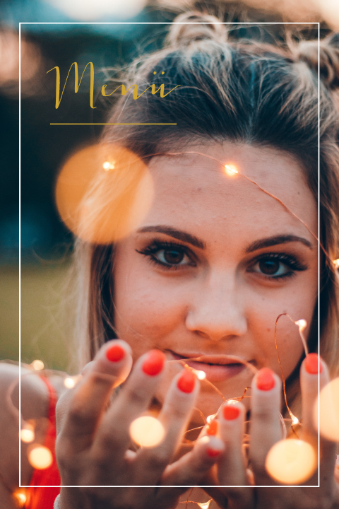 Menükarte fur Konfirmation mit eigenem Foto als Hintergrund