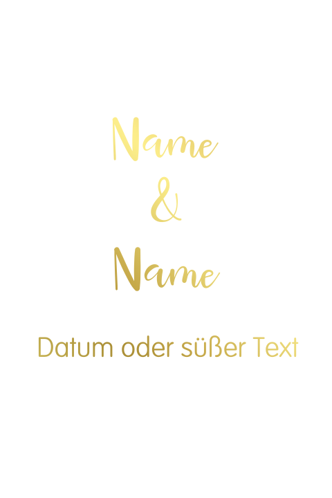 Foliendruck - Doppelt Hochformat Hochzeitskarte
