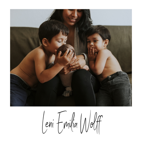 Geburtskarte in Polaroidoptik  in schwarz und weiß - Quadratisch